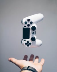 White gaming controller